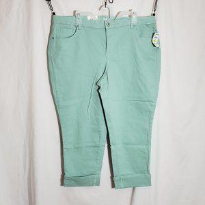 Style & Co Curby Capri Aquamint 18W Mid Rise (AL)